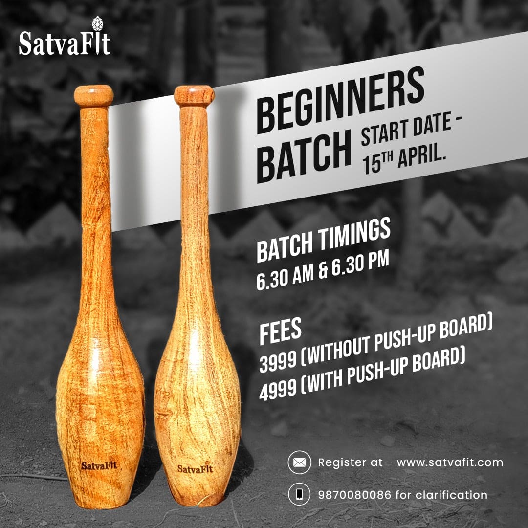 SatvaFlow-A holistic traditional fitness program with Mudgar, Indian Clubs, & others.